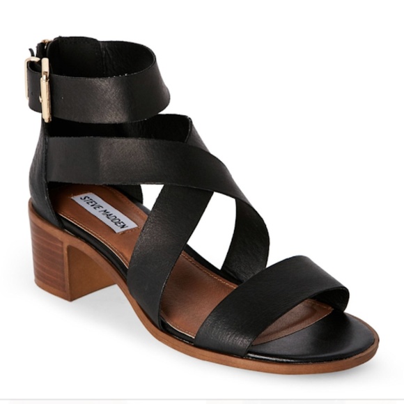 Steve Madden Shoes - Steve Madden Raeleen Sandal Block Heel Black 5.5